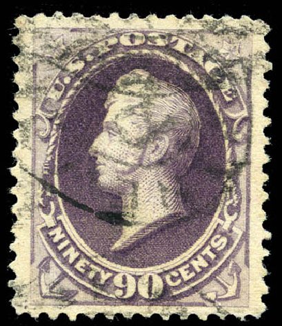 US Stamp Values Scott 218: 90c 1883 Perry. Matthew Bennett International, Sep 2011, Sale 338, Lot 1852