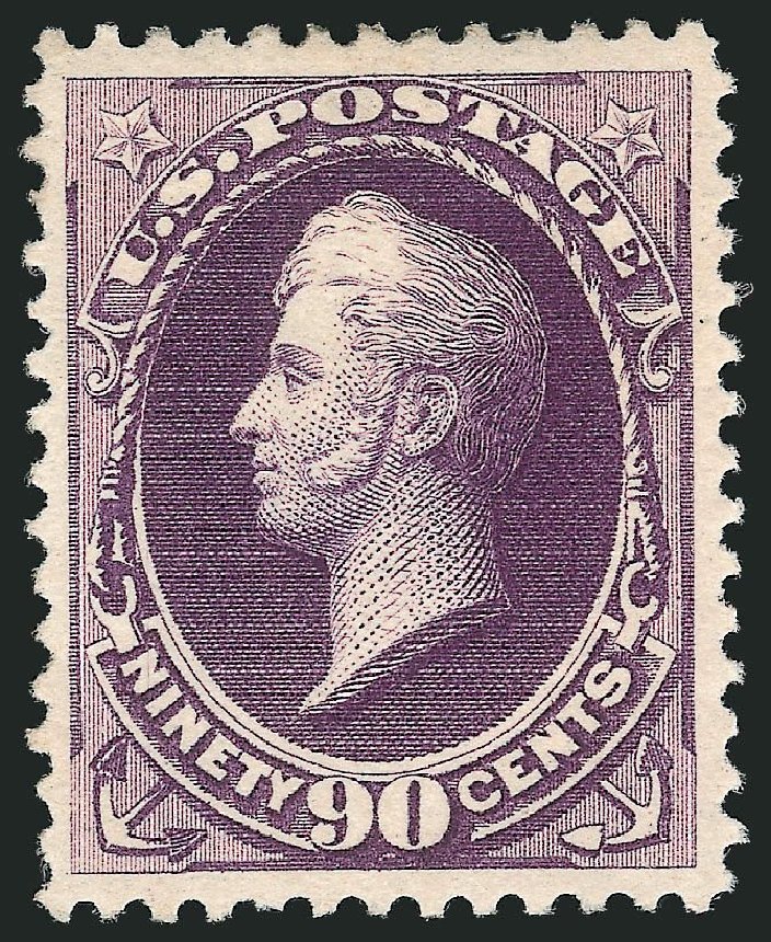 US Stamps Values Scott Cat. 218 - 90c 1883 Perry. Robert Siegel Auction Galleries, Sep 2014, Sale 1078, Lot 333