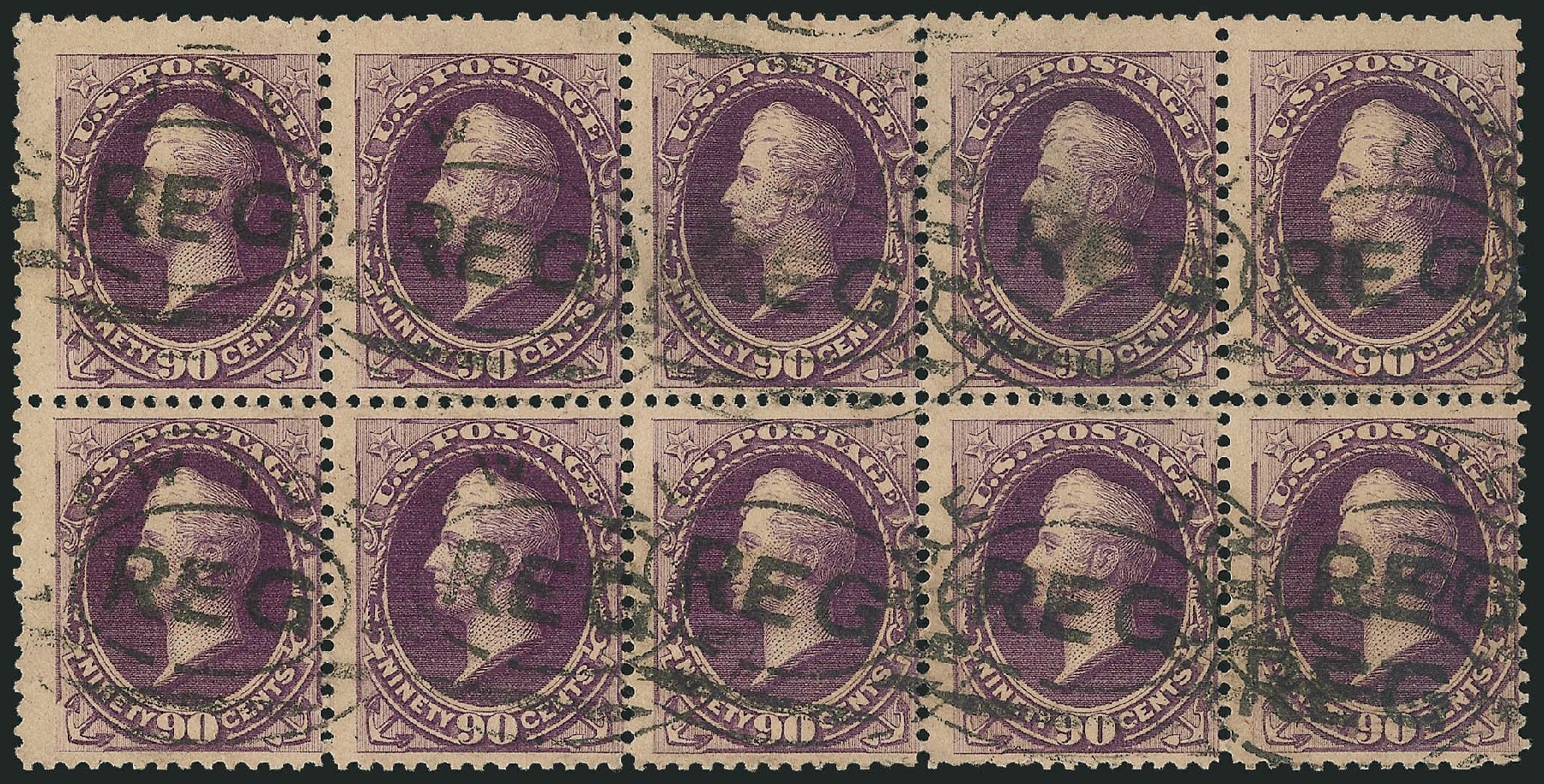 US Stamps Price Scott # 218: 1883 90c Perry. Robert Siegel Auction Galleries, Nov 2014, Sale 1084, Lot 3493