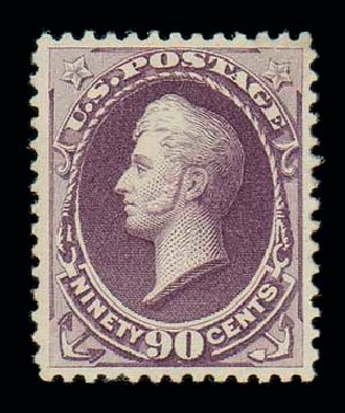 US Stamps Price Scott Cat. # 218: 90c 1883 Perry. Matthew Bennett International, Oct 2007, Sale 320, Lot 496