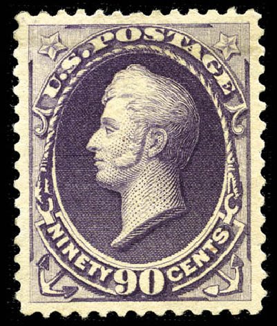 US Stamp Price Scott Cat. #218 - 90c 1883 Perry. Matthew Bennett International, Feb 2012, Sale 340, Lot 296