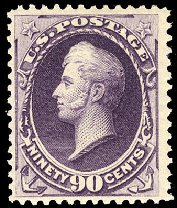 US Stamp Prices Scott Catalog # 218: 90c 1883 Perry. Cherrystone Auctions, Mar 2009, Sale 200903, Lot 156