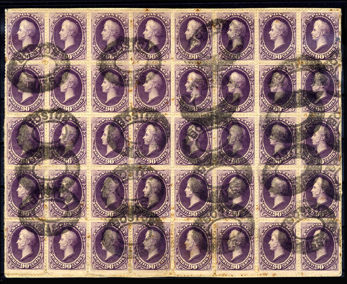 Prices of US Stamps Scott Cat. 218: 1883 90c Perry. Cherrystone Auctions, Apr 2012, Sale 201204, Lot 96