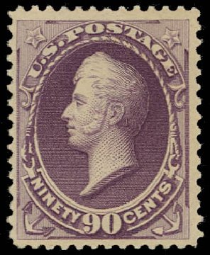 Value of US Stamp Scott #218: 1883 90c Perry. Daniel Kelleher Auctions, Jul 2011, Sale 625, Lot 796