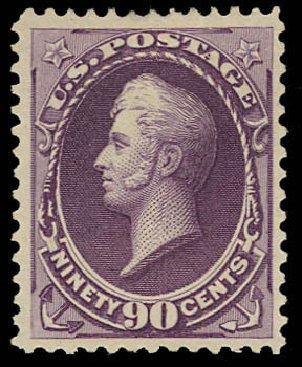 Prices of US Stamp Scott Cat. # 218: 90c 1883 Perry. Daniel Kelleher Auctions, Aug 2012, Sale 631, Lot 876