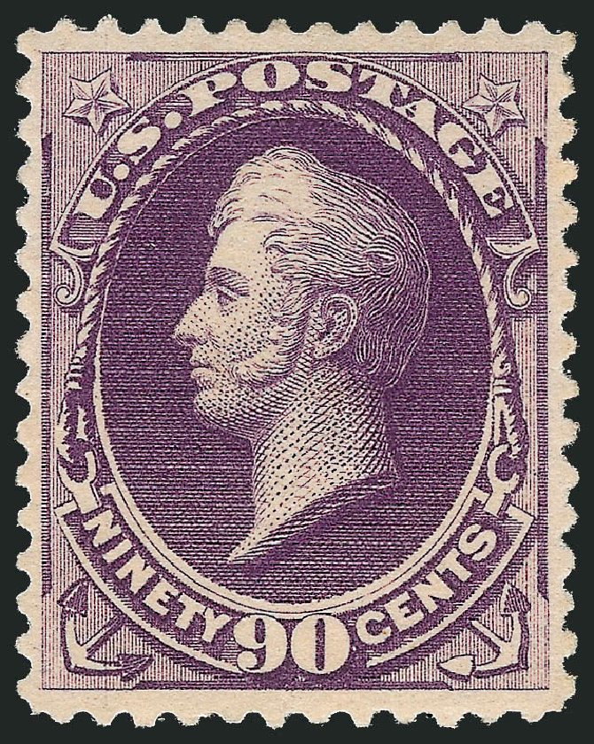 Values of US Stamps Scott # 218 - 1883 90c Perry. Robert Siegel Auction Galleries, Dec 2011, Sale 1017, Lot 596