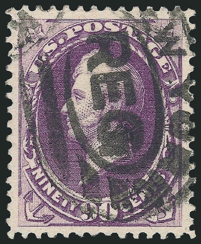 Costs of US Stamp Scott Cat. # 218 - 90c 1883 Perry. Robert Siegel Auction Galleries, Sep 2012, Sale 1027, Lot 106