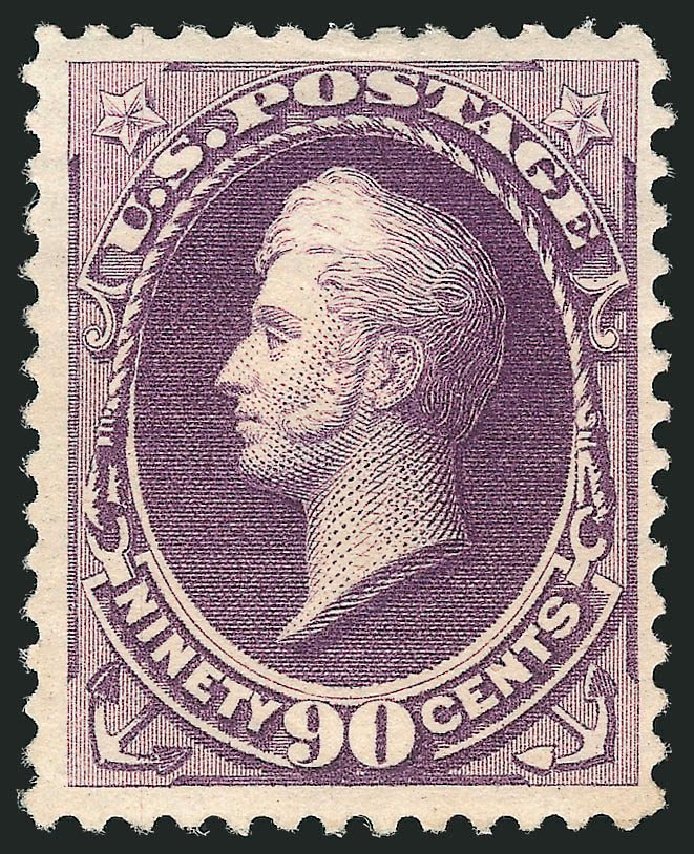 US Stamp Value Scott Catalogue # 218: 90c 1883 Perry. Robert Siegel Auction Galleries, Mar 2014, Sale 1067, Lot 1196