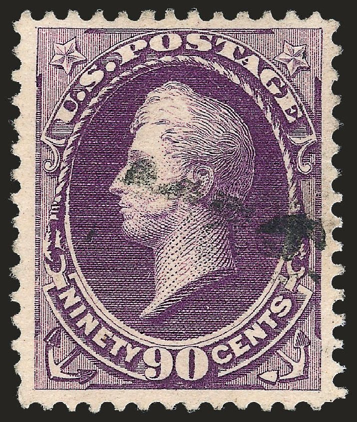 US Stamps Values Scott #218: 1883 90c Perry. Robert Siegel Auction Galleries, Dec 2008, Sale 967, Lot 4326
