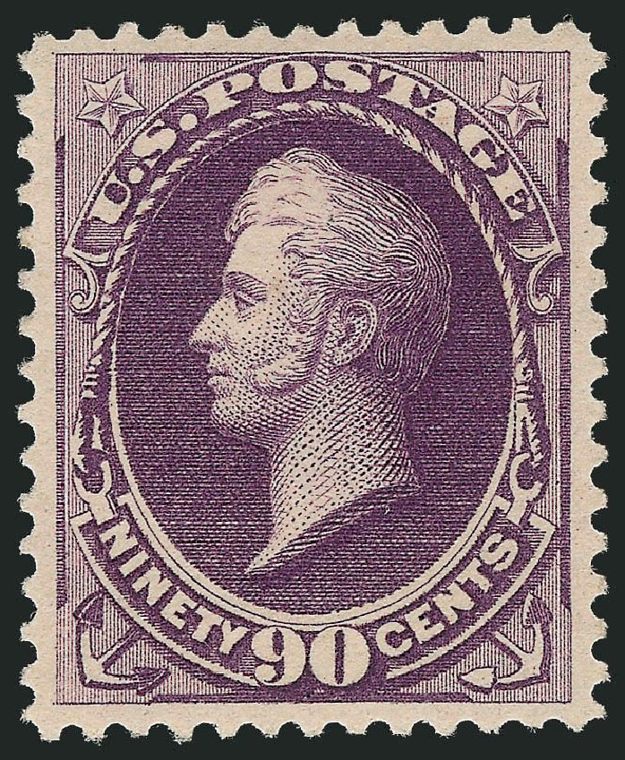 US Stamps Value Scott Catalogue # 218 - 90c 1883 Perry. Robert Siegel Auction Galleries, Oct 2010, Sale 997, Lot 5646