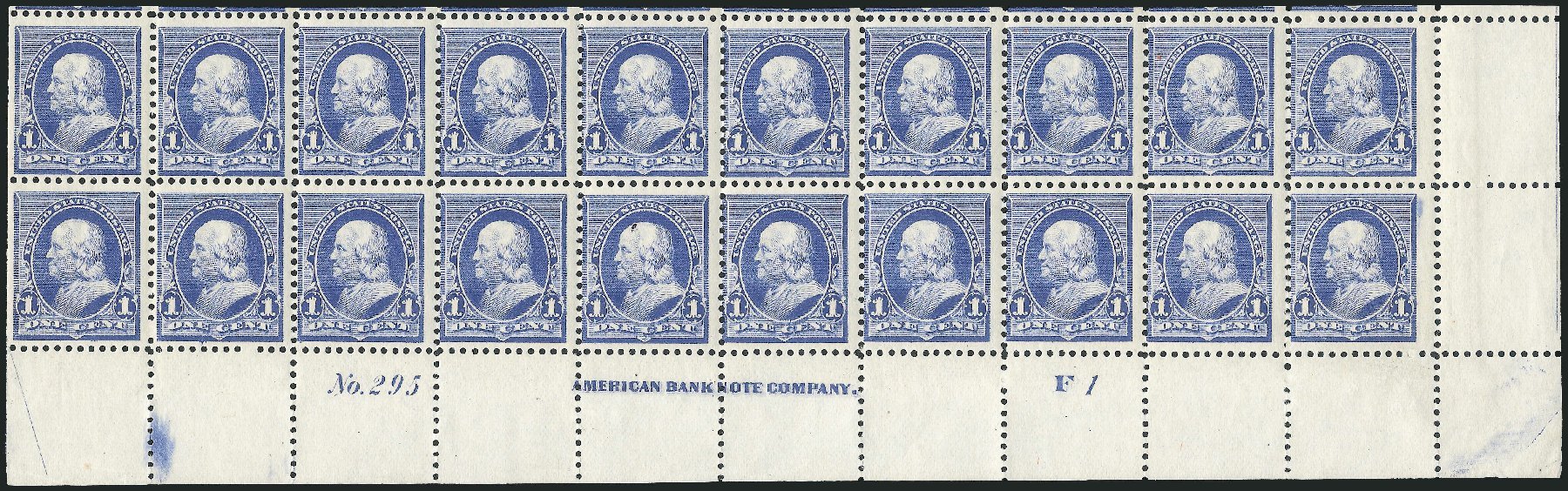US Stamp Value Scott Catalog 219 - 1890 1c Franklin. Robert Siegel Auction Galleries, Mar 2014, Sale 1067, Lot 1198