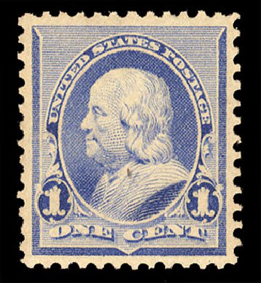 Prices of US Stamps Scott # 219 - 1890 1c Franklin. Cherrystone Auctions, Mar 2009, Sale 200903, Lot 159