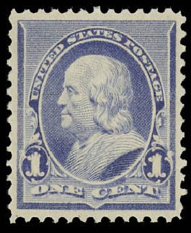 Values of US Stamps Scott Catalogue # 219: 1c 1890 Franklin. Daniel Kelleher Auctions, Oct 2012, Sale 632, Lot 1100