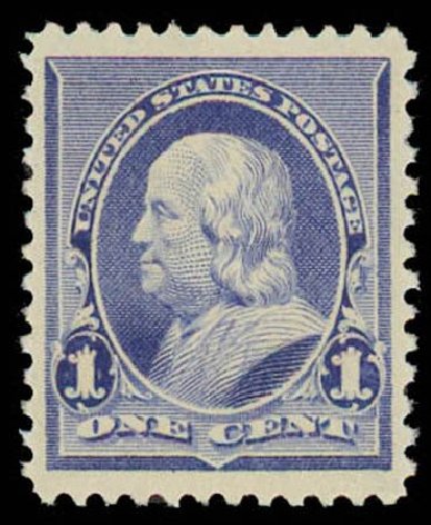 Costs of US Stamps Scott Cat. #219 - 1890 1c Franklin. Daniel Kelleher Auctions, Oct 2011, Sale 626, Lot 206