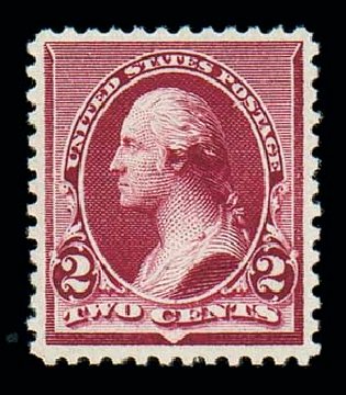 Cost of US Stamp Scott Cat. # 219D: 2c 1890 Washington. Matthew Bennett International, Oct 2007, Sale 320, Lot 497