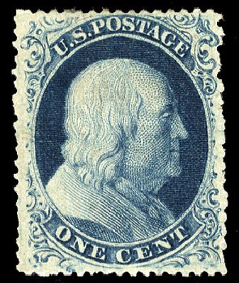 Price of US Stamp Scott Catalogue # 22 - 1857 1c Franklin. Cherrystone Auctions, Jul 2009, Sale 200907, Lot 117