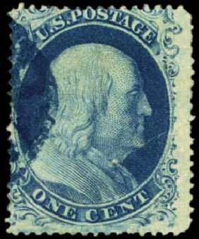 Cost of US Stamp Scott Catalogue #22 - 1c 1857 Franklin. Harmer-Schau Auction Galleries, Feb 2012, Sale 92, Lot 817