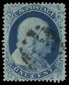 Prices of US Stamps Scott 22 - 1c 1857 Franklin. H.R. Harmer, May 2014, Sale 3005, Lot 1047
