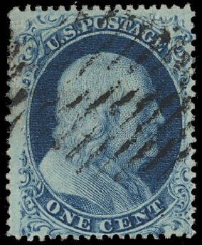 US Stamp Prices Scott 22 - 1857 1c Franklin. Daniel Kelleher Auctions, Jan 2012, Sale 628, Lot 227