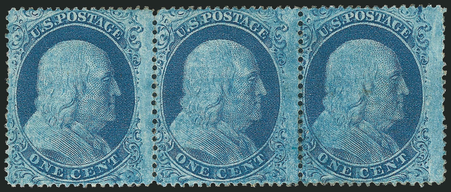 US Stamps Values Scott Catalog 22: 1c 1857 Franklin. Robert Siegel Auction Galleries, Mar 2011, Sale 1006, Lot 1437
