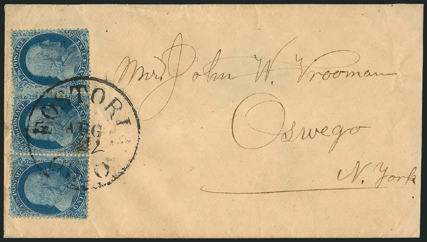 Cost of US Stamps Scott Cat. # 22: 1c 1857 Franklin. Robert Siegel Auction Galleries, Mar 2011, Sale 1006, Lot 1487