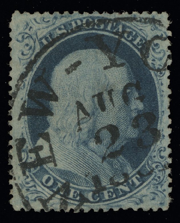 US Stamp Prices Scott Catalogue # 22: 1857 1c Franklin. Spink Shreves Galleries, Aug 2013, Sale 144, Lot 117