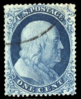 US Stamps Price Scott Catalog # 22 - 1c 1857 Franklin. Cherrystone Auctions, Mar 2008, Sale 200803, Lot 68