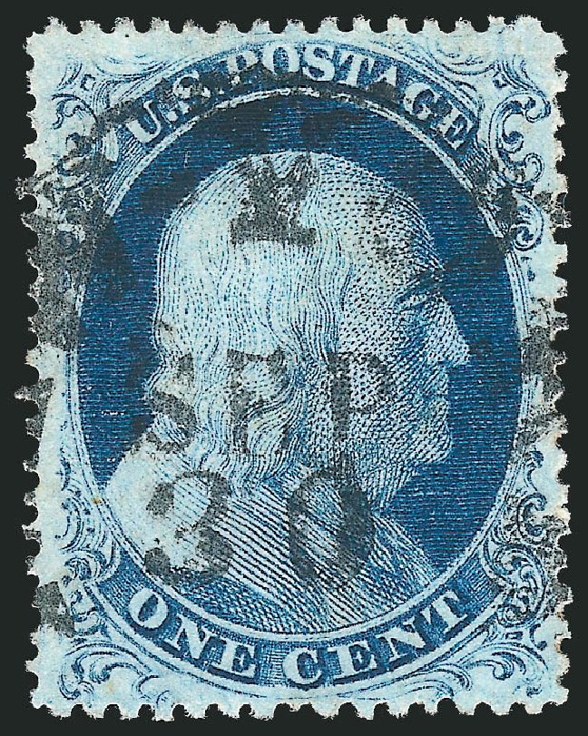 US Stamp Values Scott Catalogue #22 - 1857 1c Franklin. Robert Siegel Auction Galleries, Mar 2011, Sale 1006, Lot 1188