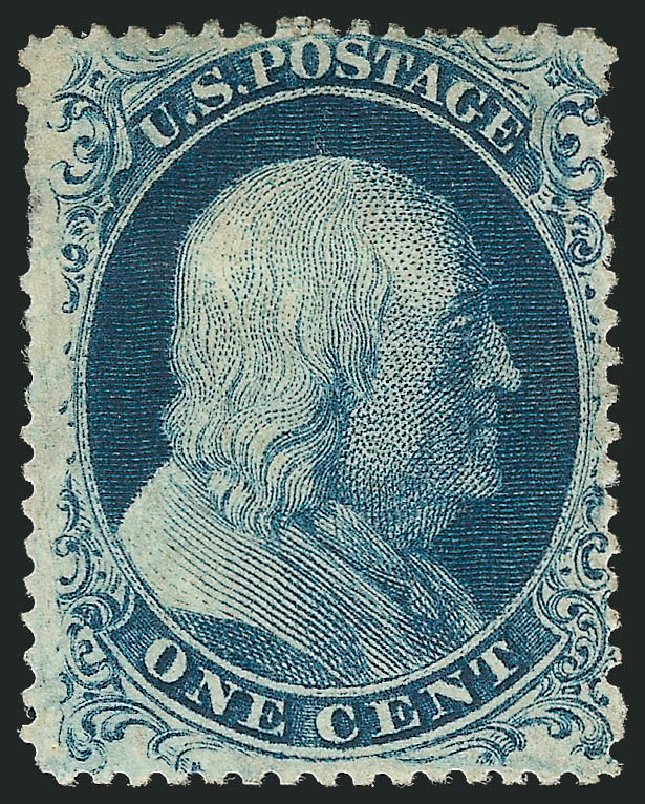 US Stamp Price Scott Catalog # 22: 1857 1c Franklin. Robert Siegel Auction Galleries, Jun 2012, Sale 1026, Lot 1168