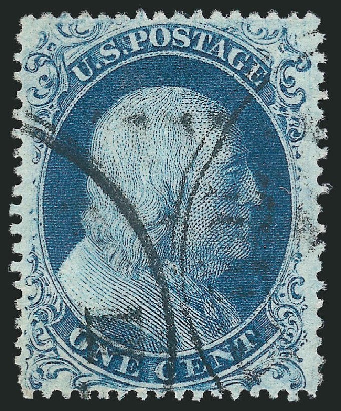 Value of US Stamp Scott 22: 1c 1857 Franklin. Robert Siegel Auction Galleries, Jul 2013, Sale 1050, Lot 128