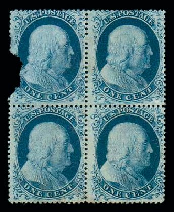 US Stamp Price Scott Cat. #22: 1c 1857 Franklin. Matthew Bennett International, Dec 2007, Sale 325, Lot 1449