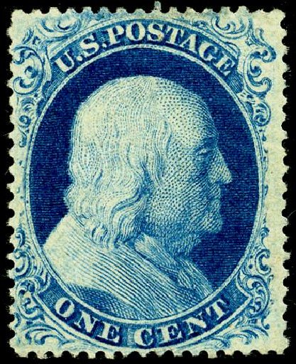 Price of US Stamps Scott Cat. 22 - 1857 1c Franklin. Matthew Bennett International, May 2008, Sale 327, Lot 29
