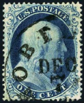 Costs of US Stamps Scott Catalogue #22: 1857 1c Franklin. Harmer-Schau Auction Galleries, Jan 2013, Sale 96, Lot 419