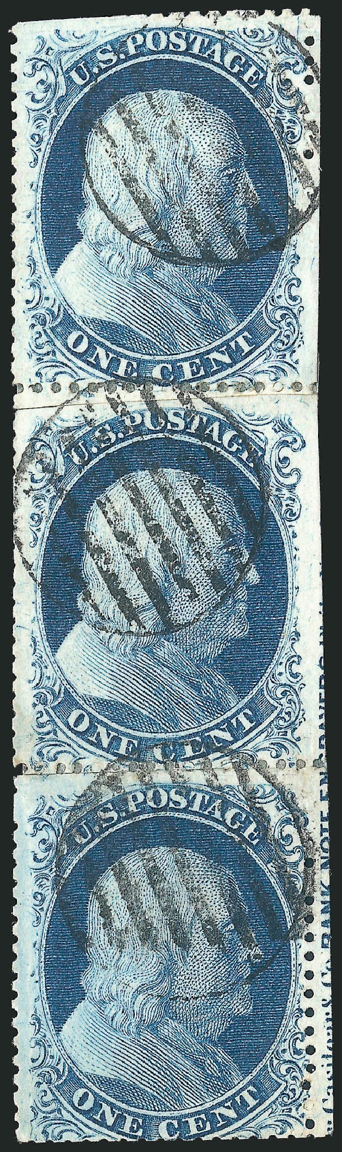 Price of US Stamp Scott Cat. # 22: 1c 1857 Franklin. Robert Siegel Auction Galleries, Mar 2011, Sale 1006, Lot 1089