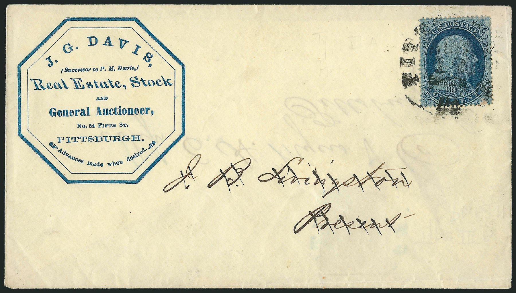 Value of US Stamps Scott Catalogue # 22 - 1857 1c Franklin. Robert Siegel Auction Galleries, Mar 2011, Sale 1006, Lot 1479