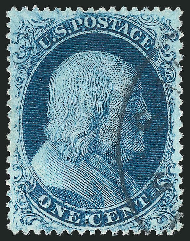 US Stamps Value Scott Catalogue # 22 - 1857 1c Franklin. Robert Siegel Auction Galleries, Jun 2012, Sale 1025, Lot 89