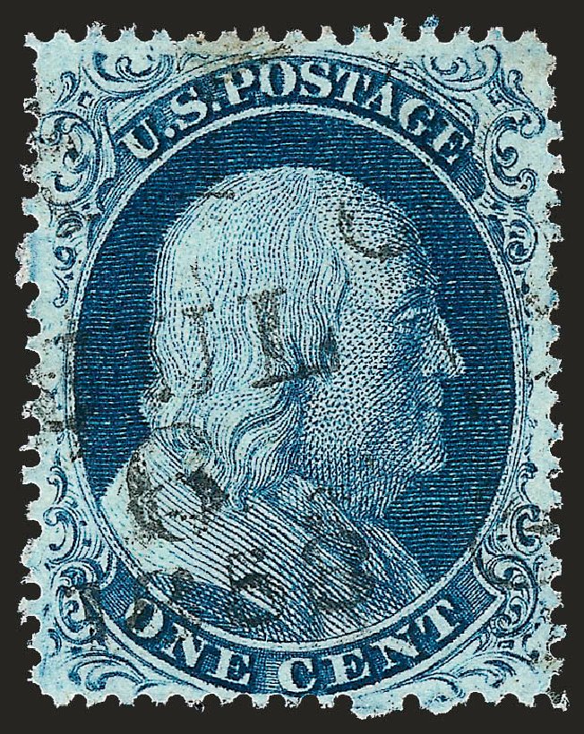 Values of US Stamp Scott Catalog 22: 1c 1857 Franklin. Robert Siegel Auction Galleries, Oct 2008, Sale 963, Lot 309