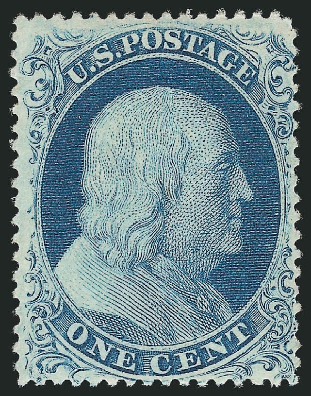Prices of US Stamps Scott Catalog 22 - 1c 1857 Franklin. Robert Siegel Auction Galleries, Feb 2010, Sale 983, Lot 19
