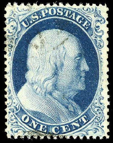 US Stamps Price Scott Catalogue 22 - 1c 1857 Franklin. Matthew Bennett International, Apr 2008, Sale 326, Lot 50