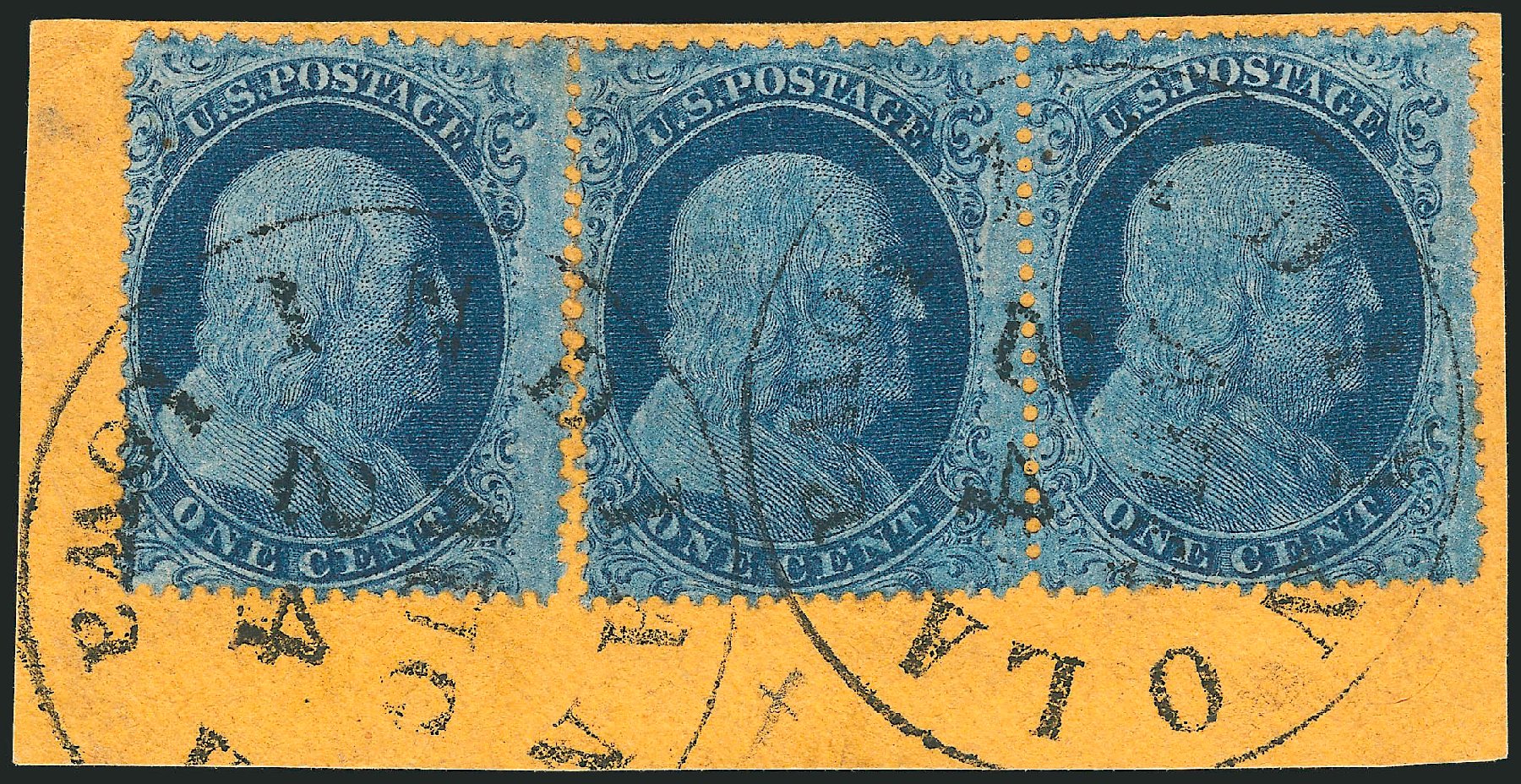Cost of US Stamps Scott Cat. # 22 - 1857 1c Franklin. Robert Siegel Auction Galleries, Mar 2011, Sale 1006, Lot 1470
