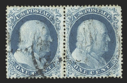 US Stamps Values Scott # 22 - 1c 1857 Franklin. Spink Shreves Galleries, Jul 2012, Sale 140, Lot 80