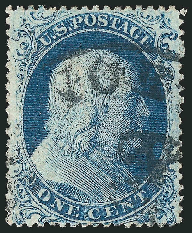 US Stamp Values Scott Catalogue #22: 1857 1c Franklin. Robert Siegel Auction Galleries, Mar 2011, Sale 1006, Lot 1441