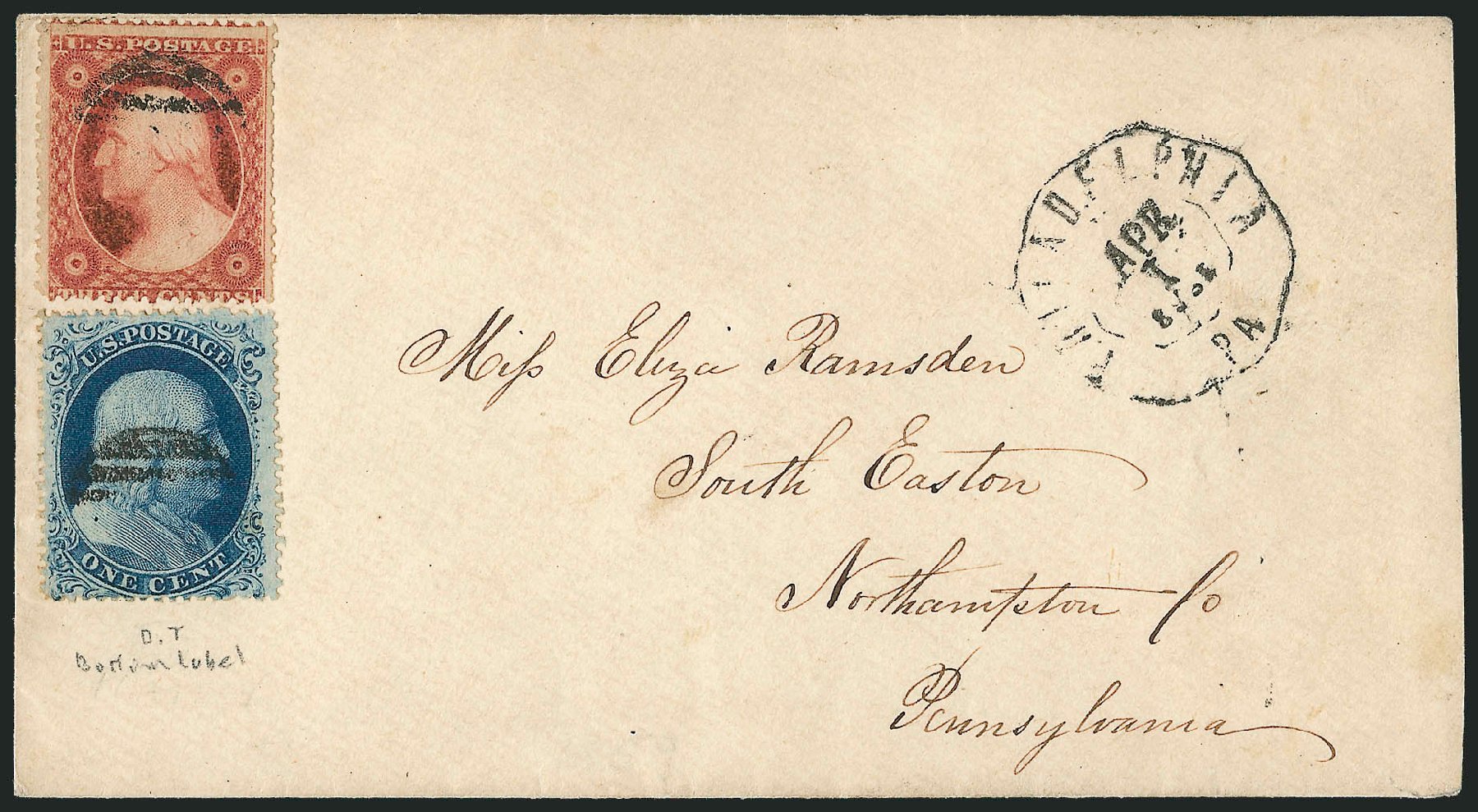 US Stamps Value Scott Catalogue #22 - 1857 1c Franklin. Robert Siegel Auction Galleries, Mar 2011, Sale 1006, Lot 1481