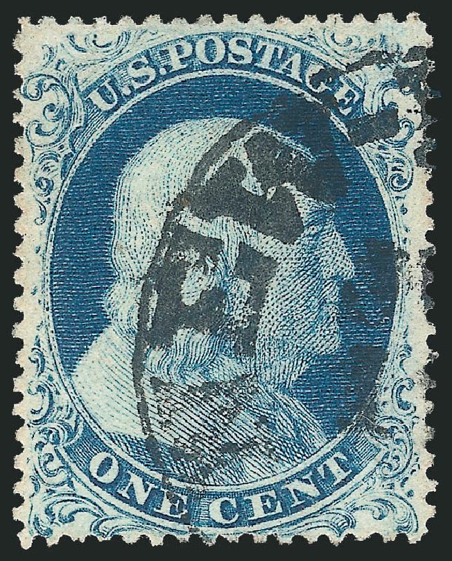 Costs of US Stamp Scott Catalog #22 - 1c 1857 Franklin. Robert Siegel Auction Galleries, Dec 2013, Sale 1062, Lot 131