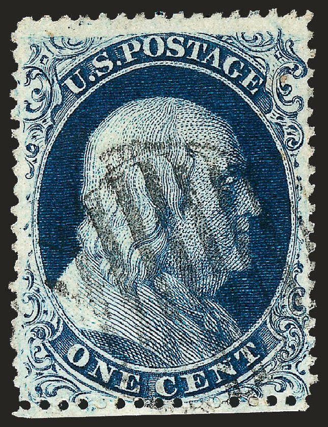 Prices of US Stamps Scott Cat. #22 - 1c 1857 Franklin. Robert Siegel Auction Galleries, Jun 2009, Sale 975, Lot 1171