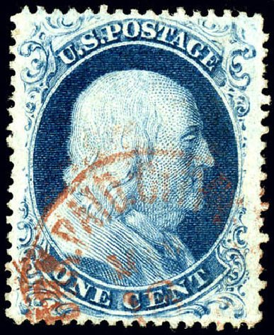US Stamps Price Scott Catalogue # 22 - 1c 1857 Franklin. Matthew Bennett International, Dec 2008, Sale 330, Lot 1434