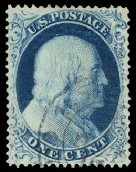 Price of US Stamp Scott Catalogue #22: 1c 1857 Franklin. Daniel Kelleher Auctions, May 2014, Sale 653, Lot 2074