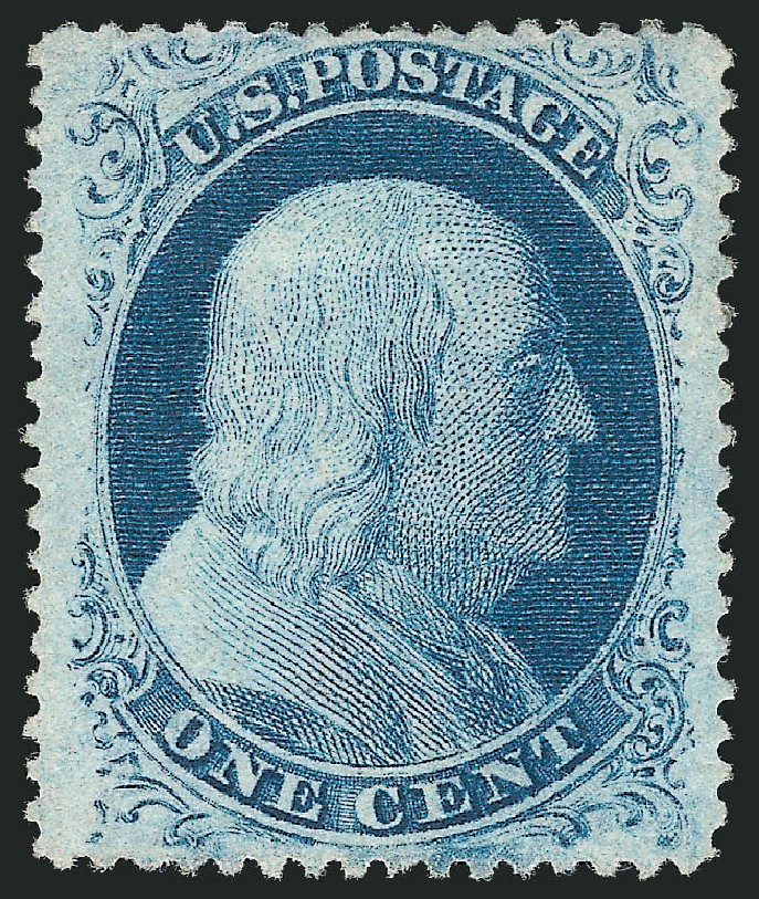 Value of US Stamps Scott Catalogue 22 - 1c 1857 Franklin. Robert Siegel Auction Galleries, Mar 2011, Sale 1006, Lot 1454