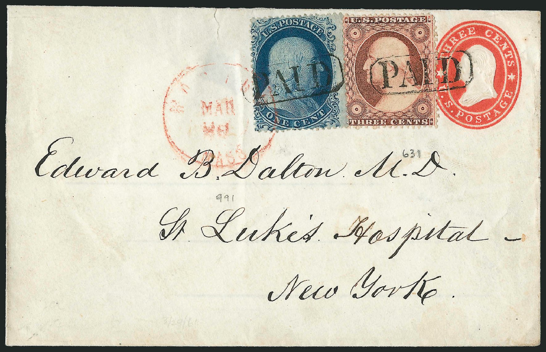 US Stamps Price Scott Catalogue #22: 1857 1c Franklin. Robert Siegel Auction Galleries, Mar 2011, Sale 1006, Lot 1484