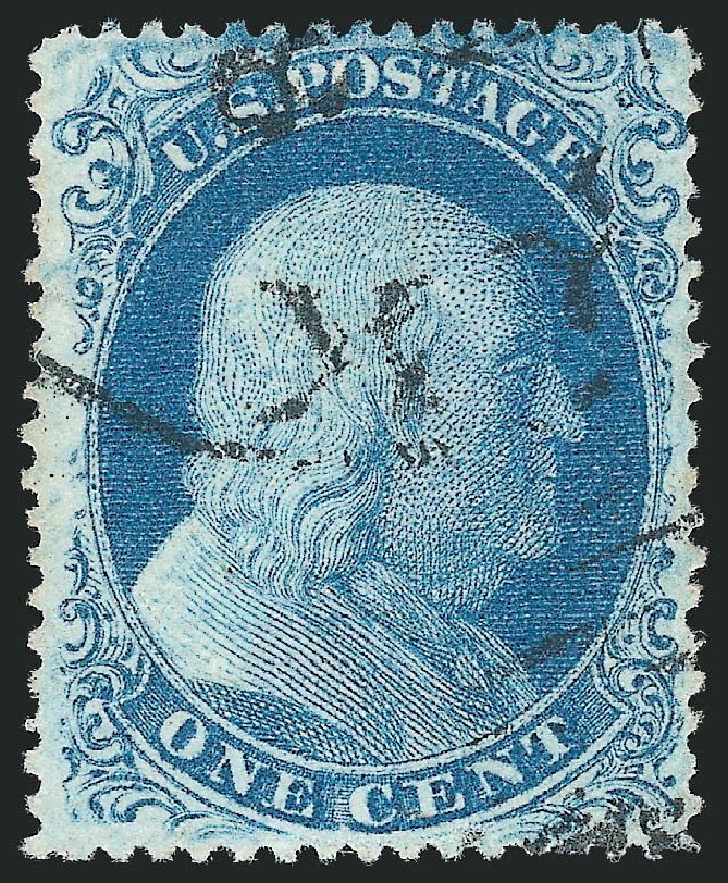US Stamps Prices Scott # 22: 1c 1857 Franklin. Robert Siegel Auction Galleries, Mar 2011, Sale 1006, Lot 1524